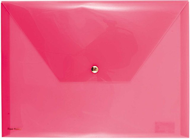 Rico Design Paper Poetry Dokumententasche aus Polypropylen in Neonpink für A4 - Bild 1