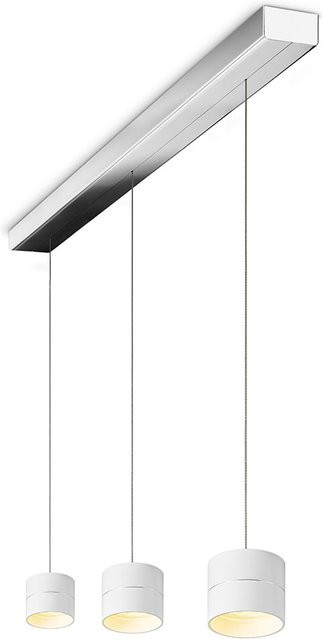 Oligo Tudor S LED-Pendelleuchte 3-flammig in Weiß matt mit Chrom-Baldachin, dimmbar mit Tunable White (2200K - 5000K) und Casambi Bluetooth-Steuerung - Bild 1