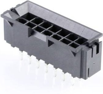 Molex Stiftgehäuse-Platine mit 14 Polen in Schwarz, Artikelnummer 438790027 - Bild 1