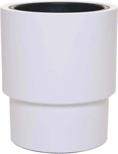Vivanno Blumentopf Escada in Weiß aus Fiberglas mit abgestufter Formgebung, B/T/H: 35 x 35 x 40 cm - Bild 1