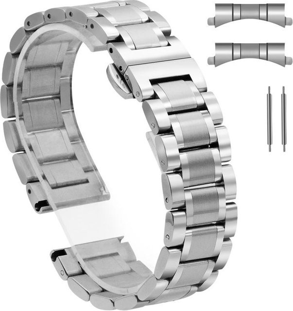 HOBBIT-3C Accessories Uhrenarmband Edelstahl, silber, Herren, 22 mm - Bild 1