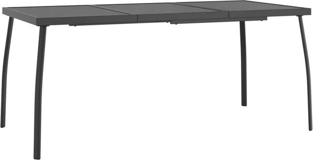 Furnicato Gartentisch in Anthrazit mit modernem Mesh-Design aus Stahl, B/T/H: 165 x 80 x 72 cm - Bild 1