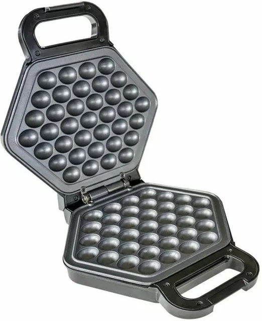 Unold Bobby Bubble Waffeleisen in Schwarz und Edelstahl mit Antihaftbeschichtung und Cool-Touch-Gehäuse - Bild 3