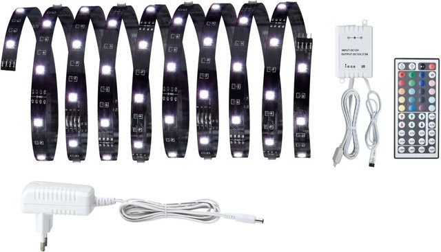 Paulmann YourLED ECO RGB LED-Streifen-Basisset mit Fernbedienung und Netzteil, Schwarz, 3 m - Bild 2