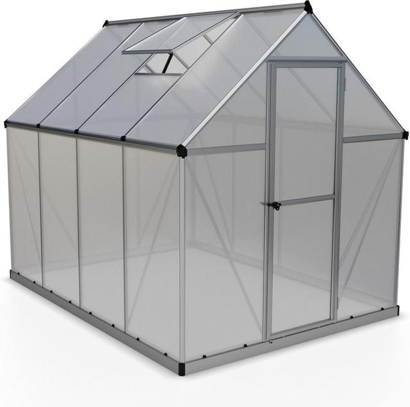 Canopia by Palram Gewächshaus Silber mit Fundamentrahmen und Polycarbonat-Platten, 4,6 m² - Bild 2