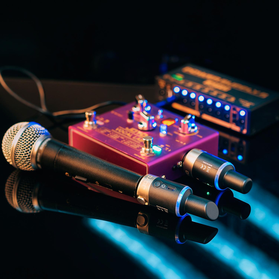 JOYO MW-1 Kabelloses Mikrofonsystem 5,8 GHz in Schwarz mit Sender und Empfänger - Bild 4