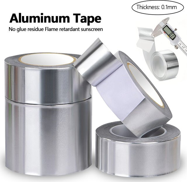Feuerfestes Hochtemperatur-Aluminiumfolienband in Silber für Rohre und HVAC - Bild 1
