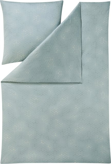 Estella Bettwäsche Pippa Graphic Art Deco in Anthrazit und Türkis - Bild 1
