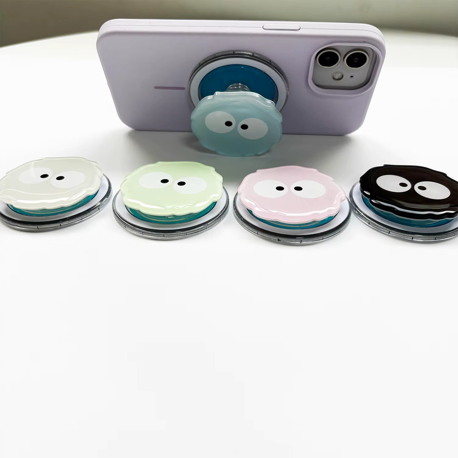 Multifunktionaler magnetischer Handy-Griff aus Acryl im Cartoon-Brikett-Design, zusammenklappbar und ausziehbar, kompatibel mit iPhone 16 17, mehrfarbig - Bild 2