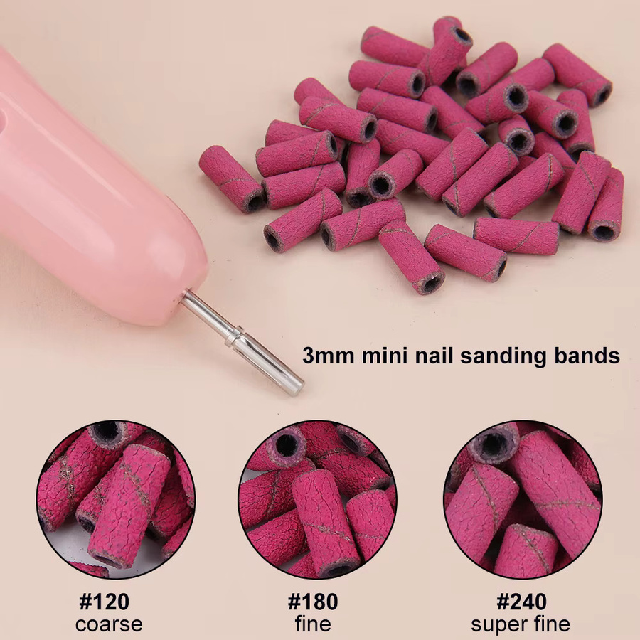 TFSCLOIN Mini-Nagelschleifbänder, 3 mm, Rosa, Unisex - Bild 3