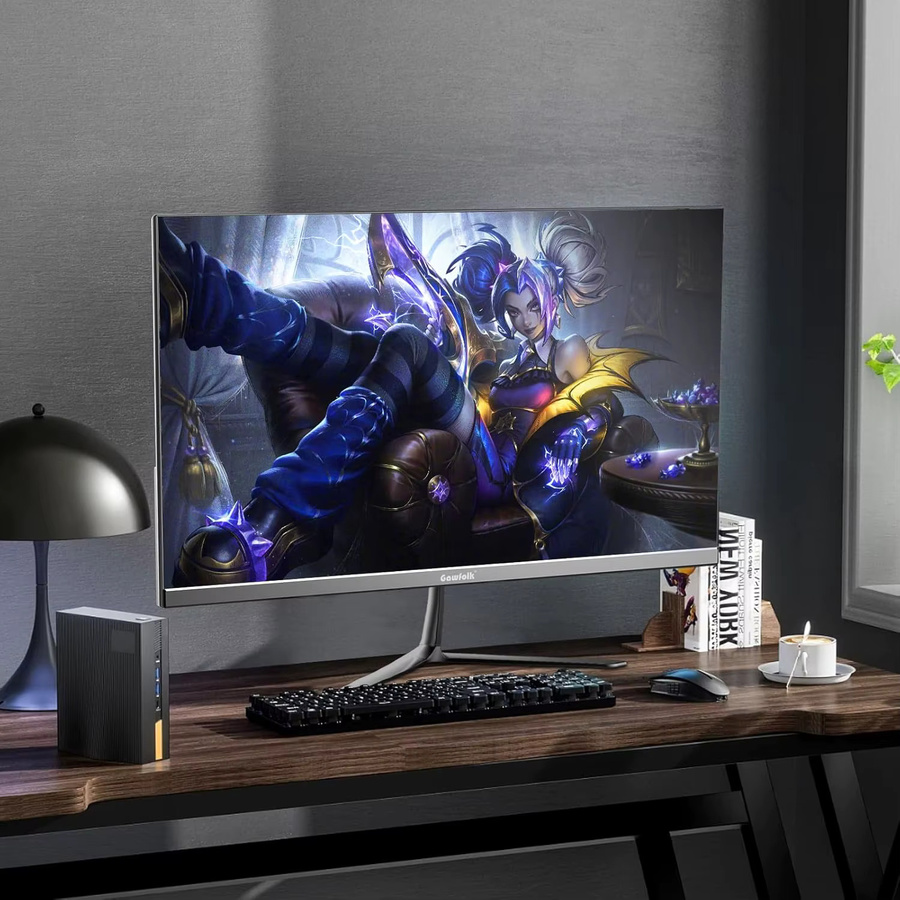 Gawfolk PC-Gaming-Monitor 24,5 Zoll Full HD 1080p mit 200 Hz, 1 ms Reaktionszeit, FreeSync und integrierten Lautsprechern, Schwarz, HDMI und DisplayPort - Bild 3