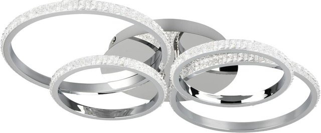 Reality Leuchten LED-Deckenleuchte CIRES in Chrom mit 4 schwenkbaren Ringen, kaltweiß 4000K, dimmbar, B/H/L: 8,5 x 49,5 x 65,5 cm - Bild 1