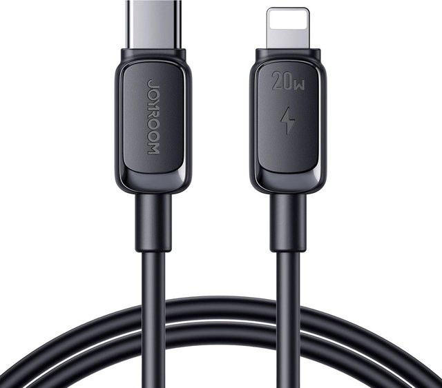 Joyroom A14 USB-C auf Lightning Lade- und Datenkabel, 20W, Schwarz, 1,2 m - Bild 1