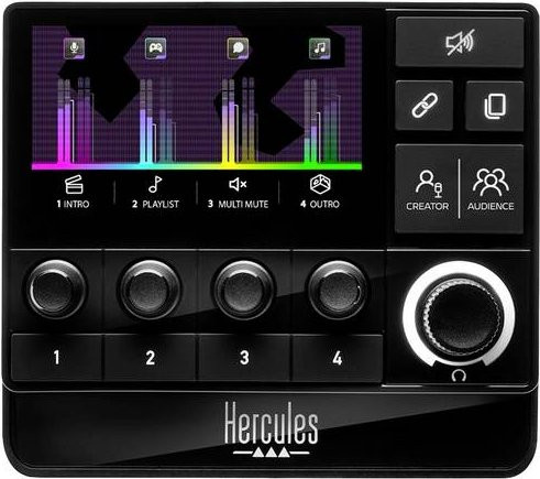 Hercules Stream 200 XLR Streaming Audio Controller Mikrofon Mischpult Schwarz - Bild 2