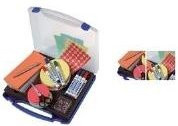 Franken Moderationskoffer MINI aus Kunststoff, 1.100 Teile, Blau, B/T/H: 34,5 x 31,0 x 6,0 cm - Bild 1