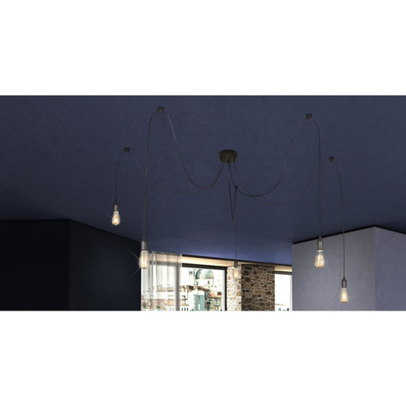 GLOBO LIGHTING Pendelleuchte MARACANA in Schwarz, modernes Industrial Design aus Metall, E27 - Bild 2