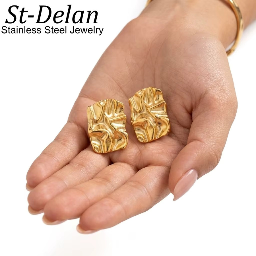 St-Delan Ohrringe Edelstahl, Gold, Damen - Bild 2