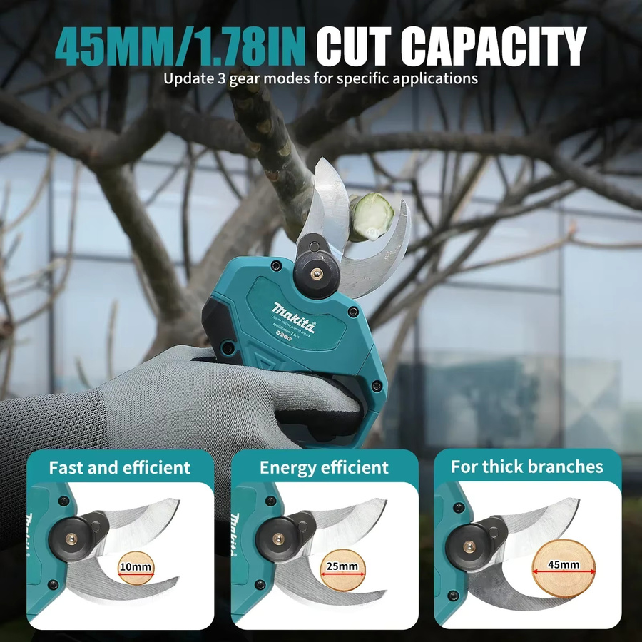 Makita LXT 18V Akku Professionelle Kabellose Gartenschere in Petrol - Bild 6