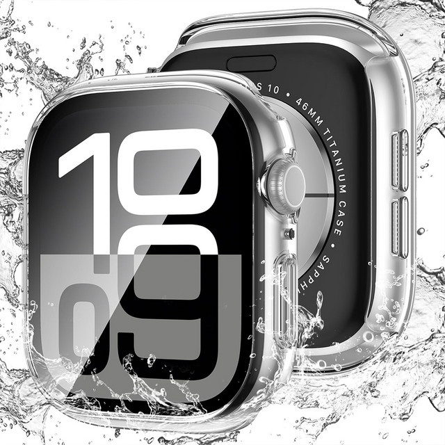 Displayschutz mit Abdeckung aus gehärtetem Glas für Apple Watch Serie 10, 9, 8, 7, 6, 5, 4, SE und iWatch in 38 mm, 40 mm, 41 mm, 42 mm, 44 mm und 45 mm - Bild 1