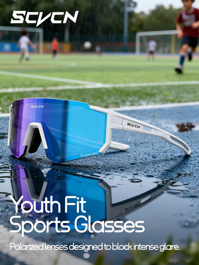 SCVCN Sportsonnenbrille Kinder, Vollrand, Photochrome, Kunststoff - Bild 6