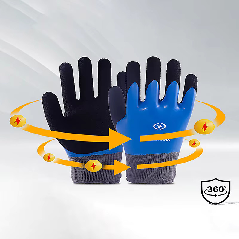 HUXUAN Anti-Strom-Isolierhandschuhe aus Gummi, rutschfeste isolierte Sicherheitsschutzhandschuhe für Elektriker - Bild 2