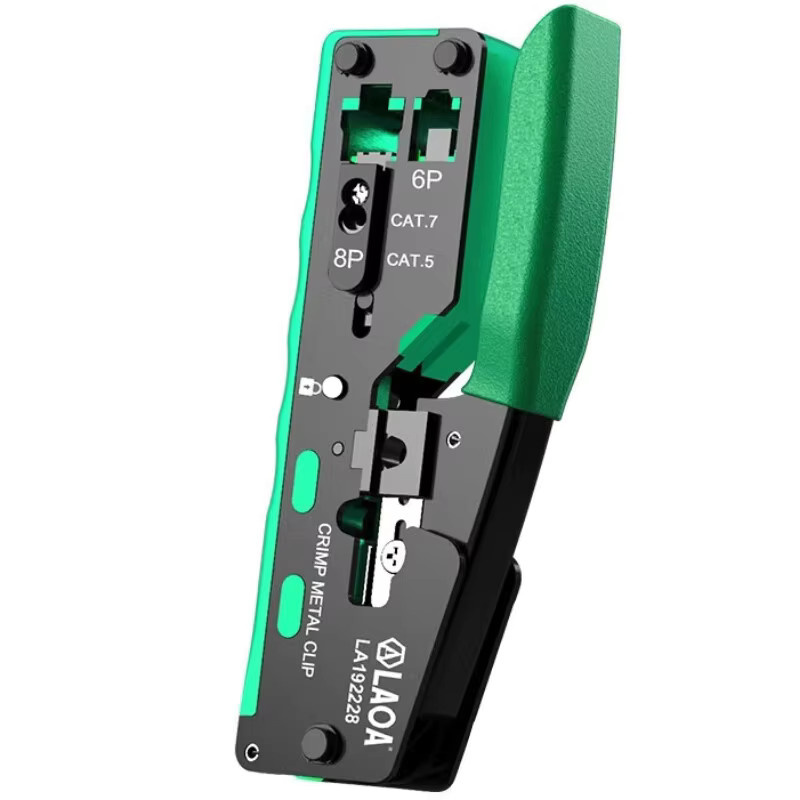 LAOA Multifunktions Netzwerk-Crimper Green – Netzwerk-Crimpzange mit Drahtschneider und Abisolierer für CAT5/6/7 Kabel - Bild 6