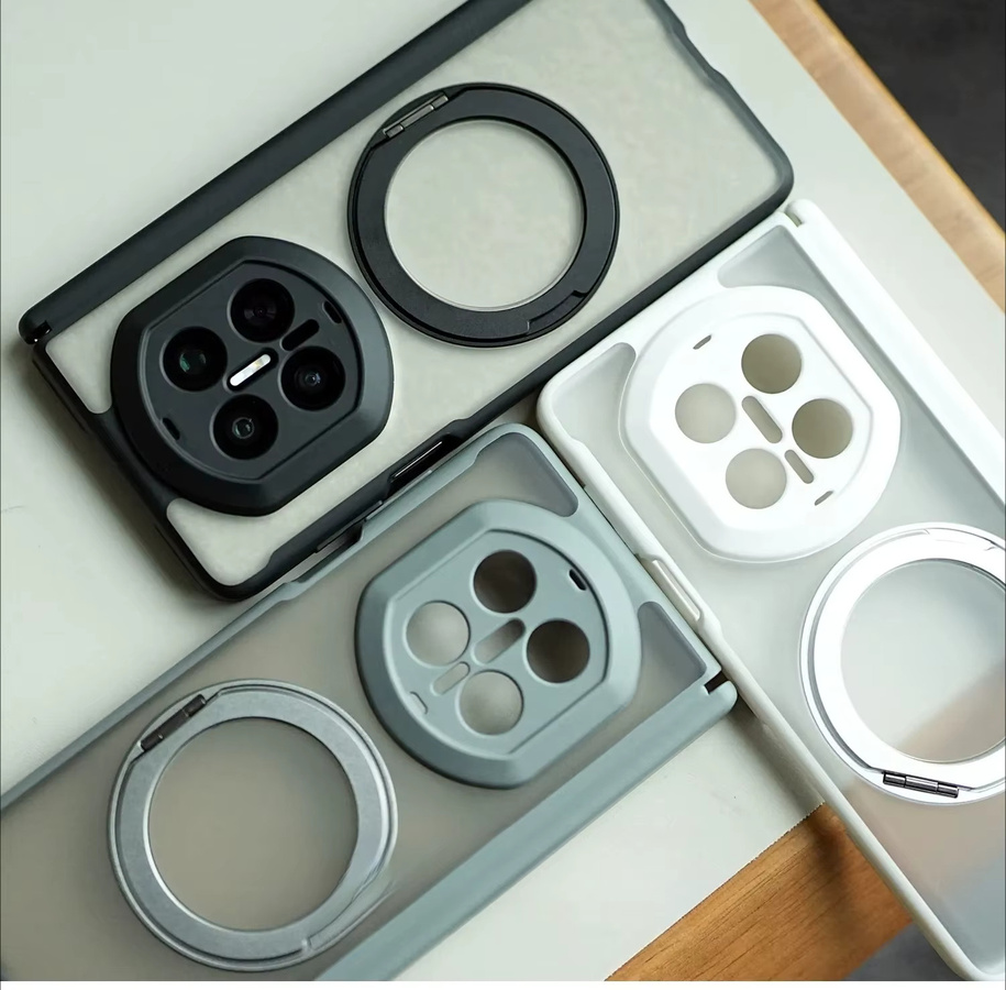 Matte transparente magnetische Handyhülle für Huawei Mate X7 X6 X5 X3 mit Magsafe Metall-Drehständer und Linsenschutz - Bild 4