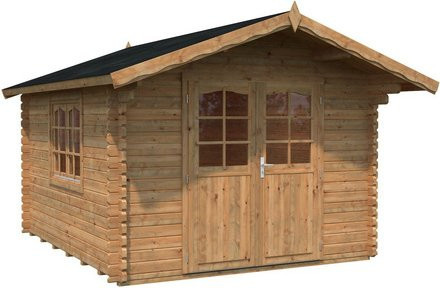 PALMAKO Blockbohlenhaus Sally aus Holz in Braun, B/H/T: 362 x 263 x 360 cm - Bild 1