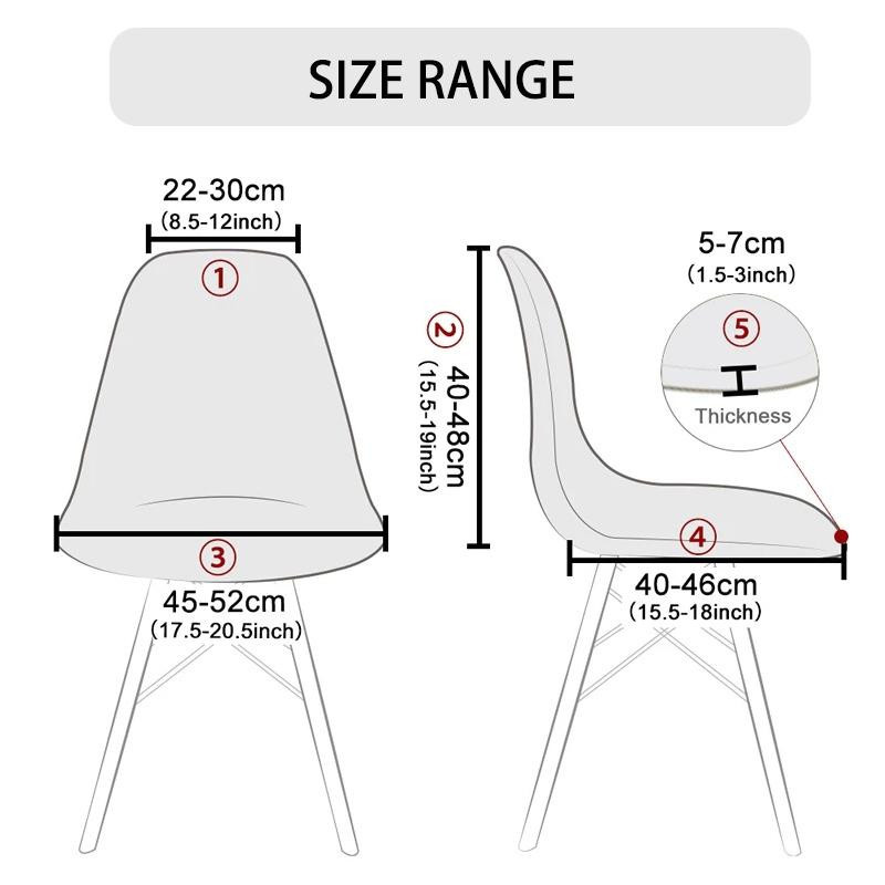 BRHUIXUE Wasserdichte T-Typ Jacquard Stuhlbezug aus Polyester und Elasthan in Grasgrün für Esszimmerstühle - Bild 1
