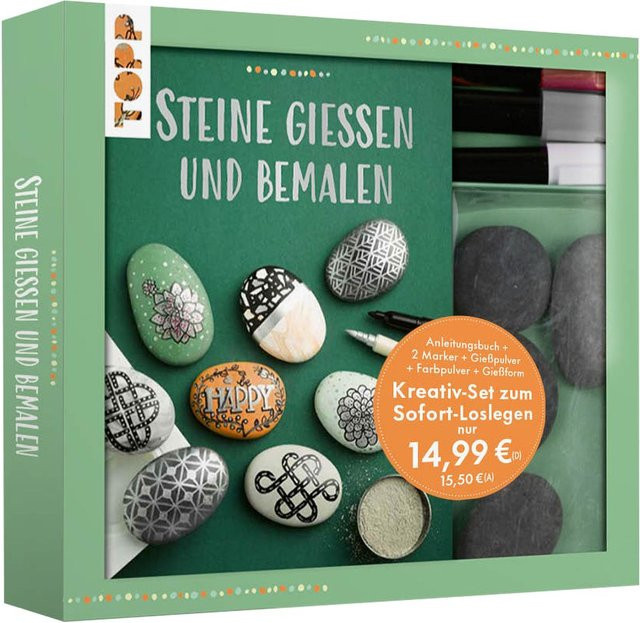 Topp Kreativ-Set Steine gießen Komplettset mit Gießpulver - Bild 1