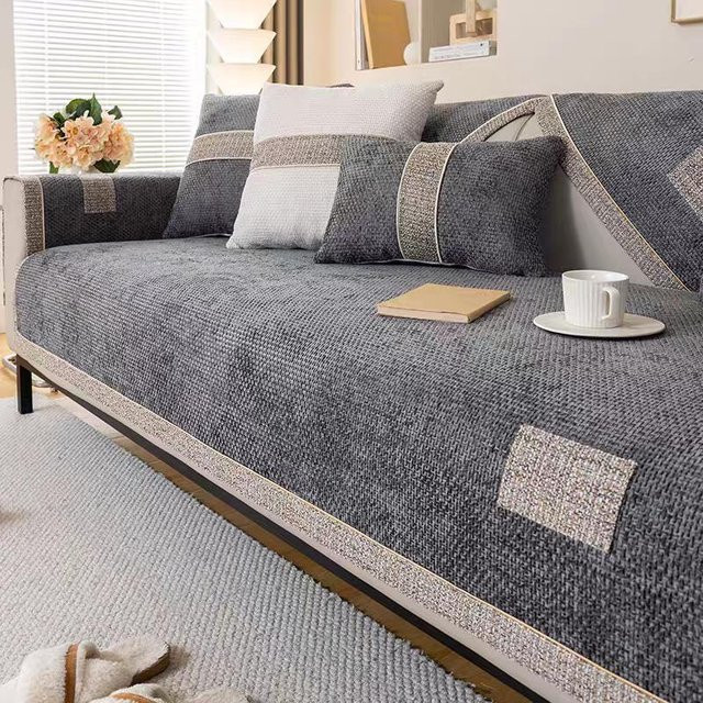 Luxus Chenille Sofa Kissen von Super Six, quadratisch, B/B: 70 x 70 cm - Bild 1