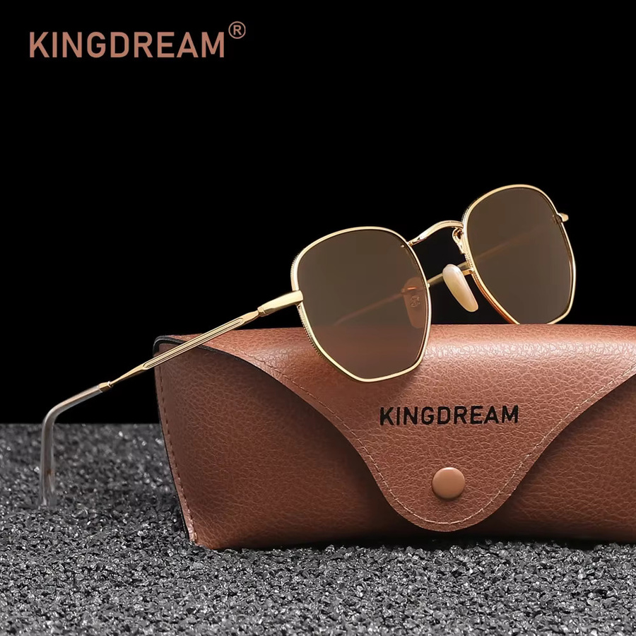 KINGDREAM Sonnenbrille, Unisex, Vollrand, Metall, gold - Bild 1