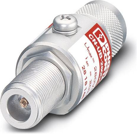 Phoenix Contact 2818850 CN-UB-280DC-BB Überspannungsschutz-Zwischenstecker für Koax N, 20 kA, Silber - Bild 1