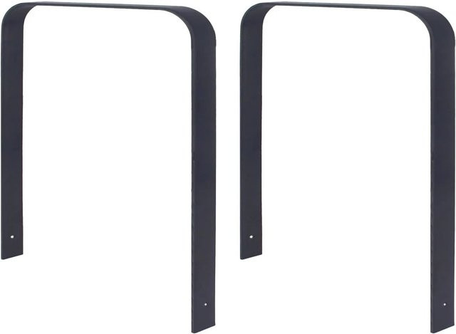 TRUTZHOLM 2er Set Fahrradanlehnbügel Typ U aus Flachstahl, 12 mm, Anthrazit/Schwarz, H x B: 115 x 76 cm - Bild 1