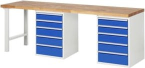 Rau Werkbank 7513A8 mit 10 Schubladen, Multicolor, B/T/H: 250 x 70 x 84 cm - Bild 1