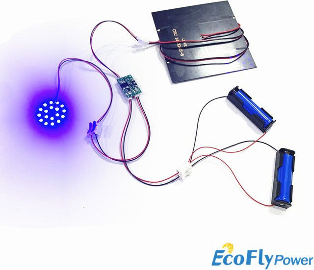 ecoflypower DIY-Set Solarpanel mit Lichtsteuerung und 5W LED für Solarlampen - Bild 1