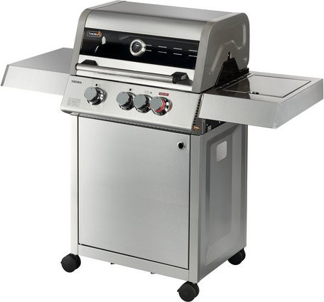 THOR Gasgrill Virginia in Grau mit 3 Brennern, 4,2 kW, Seitenkocher und Grillfläche: Breite: 62 cm, Tiefe: 43 cm - Bild 1