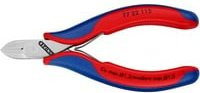 KNIPEX Elektronik-Seitenschneider mit durchgestecktem Gelenk und Mehrkomponenten-Hüllen, Multicolor - Bild 1