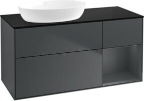 V&B Waschtischunterschrank Finion mit Wandbeleuchtung, Breite: 120 cm, Höhe: 50,1 cm, Farbe: Lackiert - Bild 1