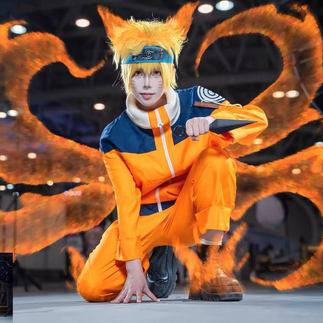 ZOBOTT Naruto Cosplay-Kostüm, Orange, Unisex, Set / Bundle - Bild 1