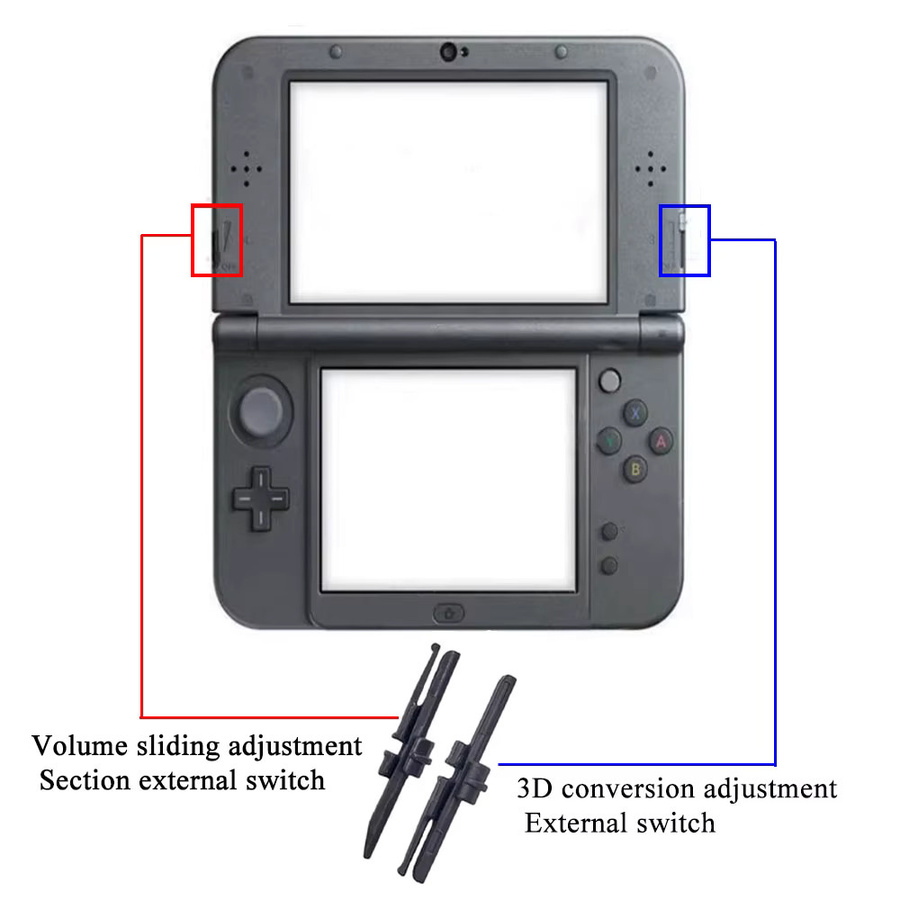 XOXNXEX Lautstärkemodul und Schiebetasten-Ersatz für New 3DS XL LL in Blau - Bild 2