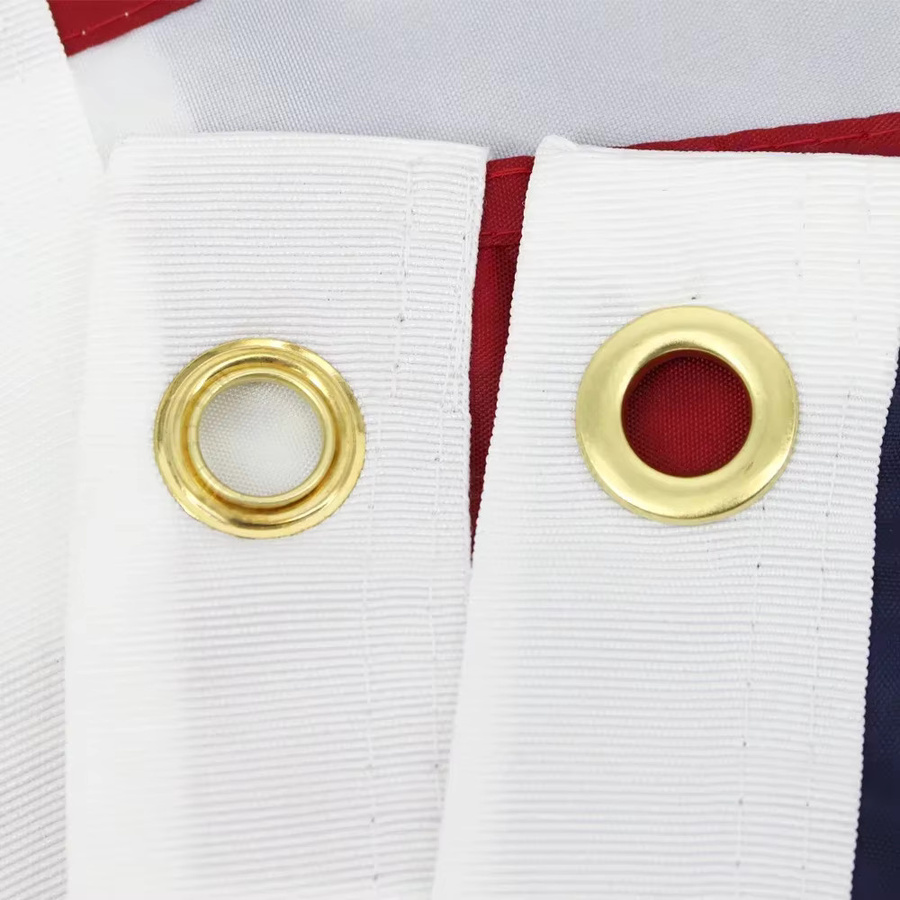 XIANGYING USA Flagge aus wasserdichtem Nylon mit gestickten Sternen und Streifen, Rot/Blau, B: 91,44 cm, H: 152,4 cm - Bild 3