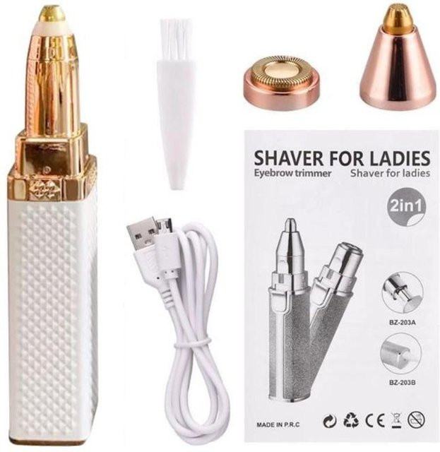 YJMP beauty health Elektrischer Augenbrauentrimmer, 2 in 1, Damen, Weiß - Bild 1
