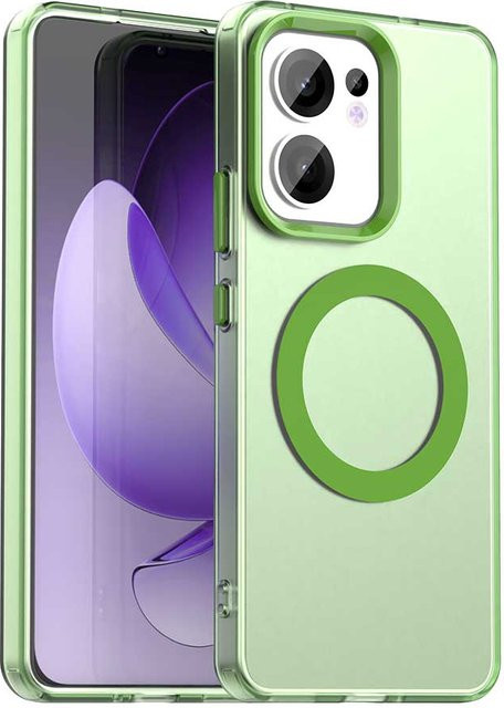Magnetische kabellose Ladehülle für OPPO Reno 13F 13FS 13 Pro, transparente Rückschale in Bonbonfarben - Bild 1