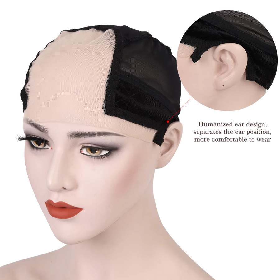 Perücken-Grip-Cap mit Spitze und Klettverschluss, transparent, Unisex - Bild 5