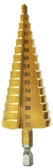 Pagode Bohrer Set mit Titanbeschichtung und Sechskantschaft in Gold und Multicolour - Bild 1