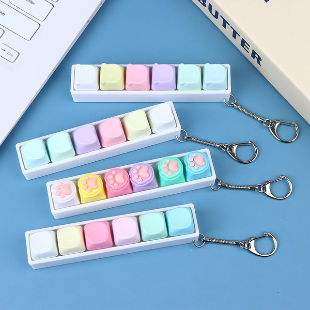 Velishy Schlüsselanhänger, Mechanischer Tastaturschalter, 6 Tasten, Unisex - Bild 1