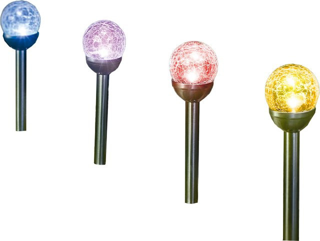 XXL-LED-Solar-Kugel Crashglas 4er-Set - Bild 1