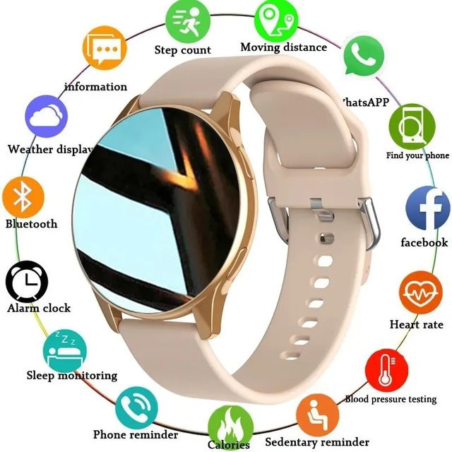 LIGE Smartwatch mit 1,28 Zoll AMOLED Bildschirm, Bluetooth Telefonie und Sport Fitness Funktionen, Weiß - Bild 1