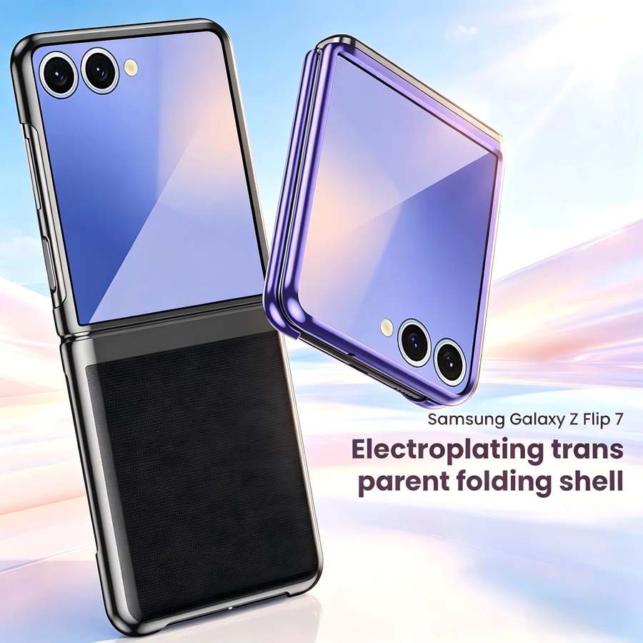 Transparente Samsung Galaxy Z Flip Schutzhülle mit Skin-Feel Material für Flip8, Flip7, Flip7 FE, Flip6, Flip5, Flip4 und Flip3 in Silber - Bild 2